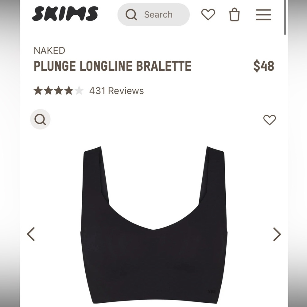 NWT skims longline bralette